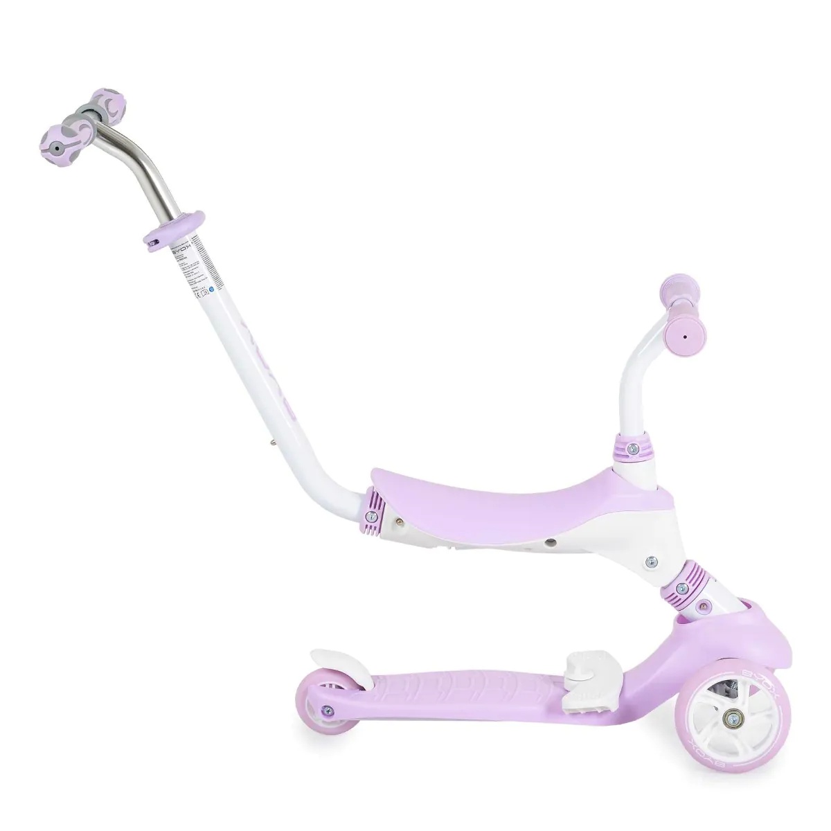 Trotineta cu 3 roti si maner de control parental pentru fete Byox Tristar Mov - poza 3