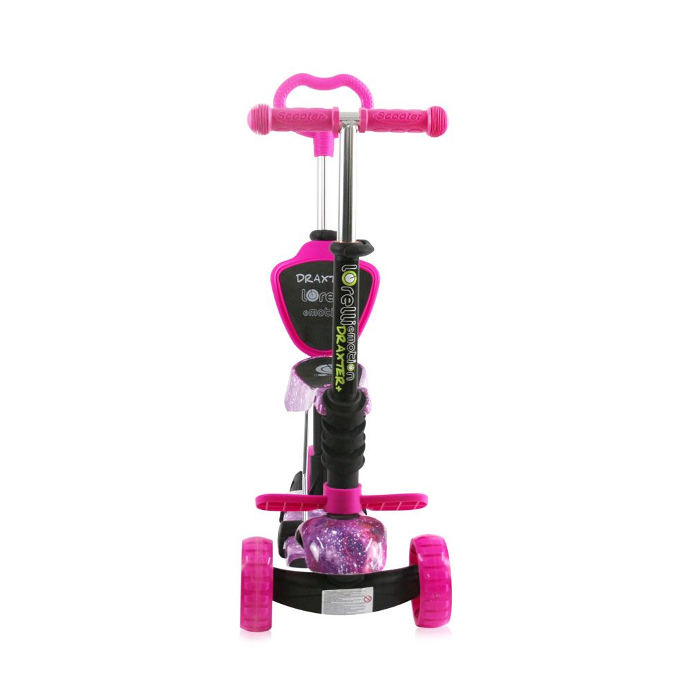 Trotineta cu 3 roti si scaun Lorelli Draxter Plus Pink Galaxy - poza 3