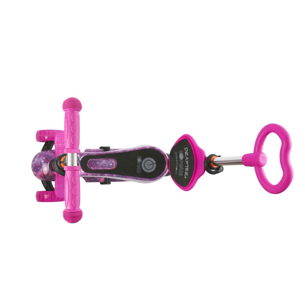 Trotineta cu 3 roti si scaun Lorelli Draxter Plus Pink Galaxy - poza 4