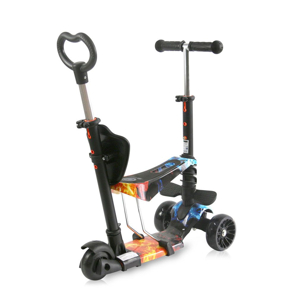 Trotineta cu 3 roti si scaun Lorelli Draxter Plus Red Flame - poza 3