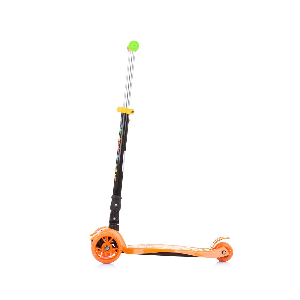 Trotineta cu 3 roti unisex peste 3 ani Chipolino Croxer Evo portocaliu cu luminite - poza 4