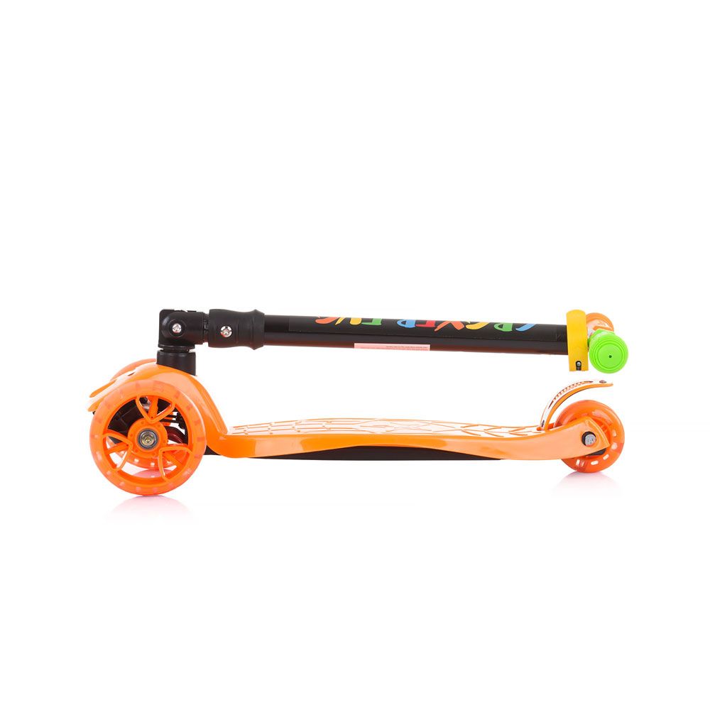 Trotineta cu 3 roti unisex peste 3 ani Chipolino Croxer Evo portocaliu cu luminite - poza 5