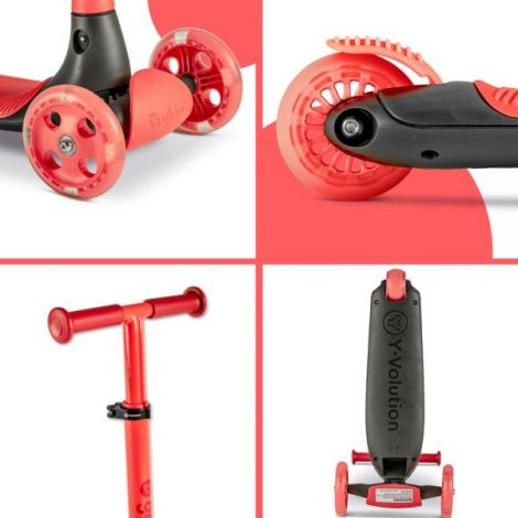 Trotineta cu 3 roti Yvolution Y Glider Kiwi Red - poza 5