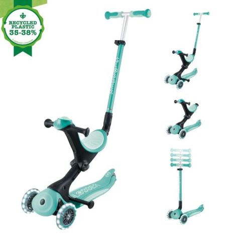 Trotineta globber go-up 4 in 1 deluxe lights, ecologic, verde - poza 1
