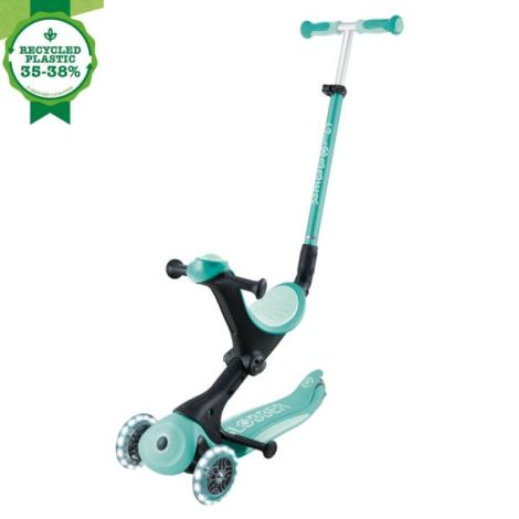 Trotineta globber go-up 4 in 1 deluxe lights, ecologic, verde - poza 3