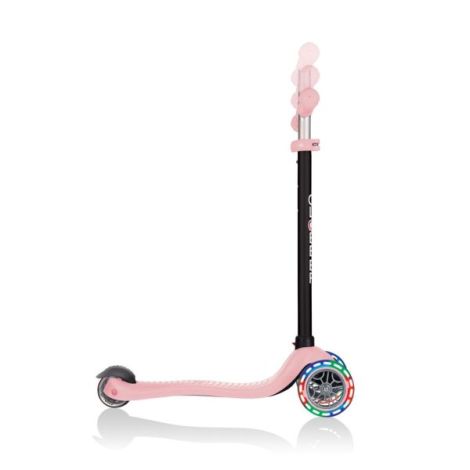Trotineta globber go-up sporty, 3 in 1, cu lumini, culoare roz pastel - poza 3