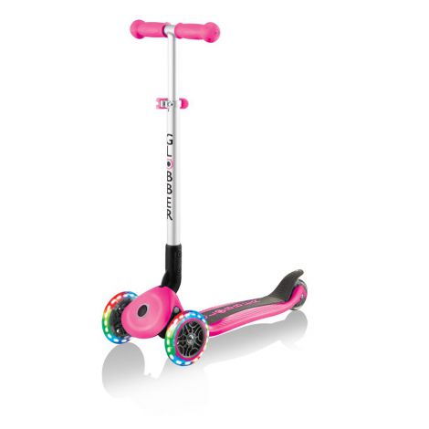 Trotineta globber primo cu lumini, pliabila , culoare roz - poza 2