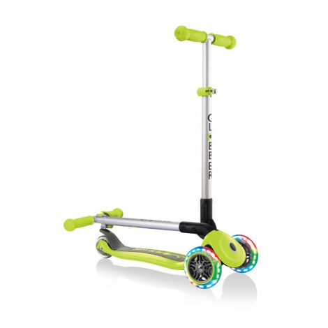 Trotineta globber primo cu lumini, pliabila , culoare verde - poza 5