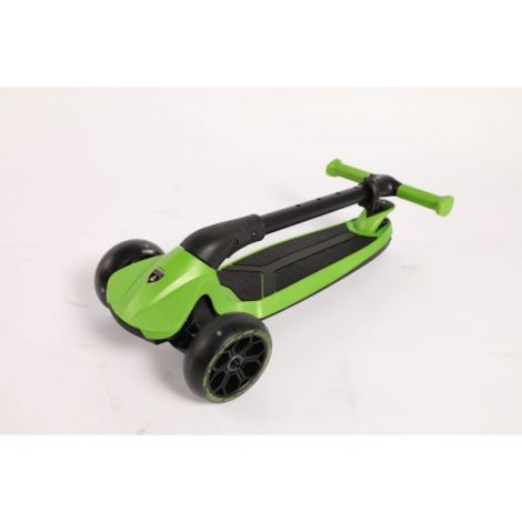 Trotineta lamborghini, 3 roti, cadru aluminiu, verde, roti led - poza 4