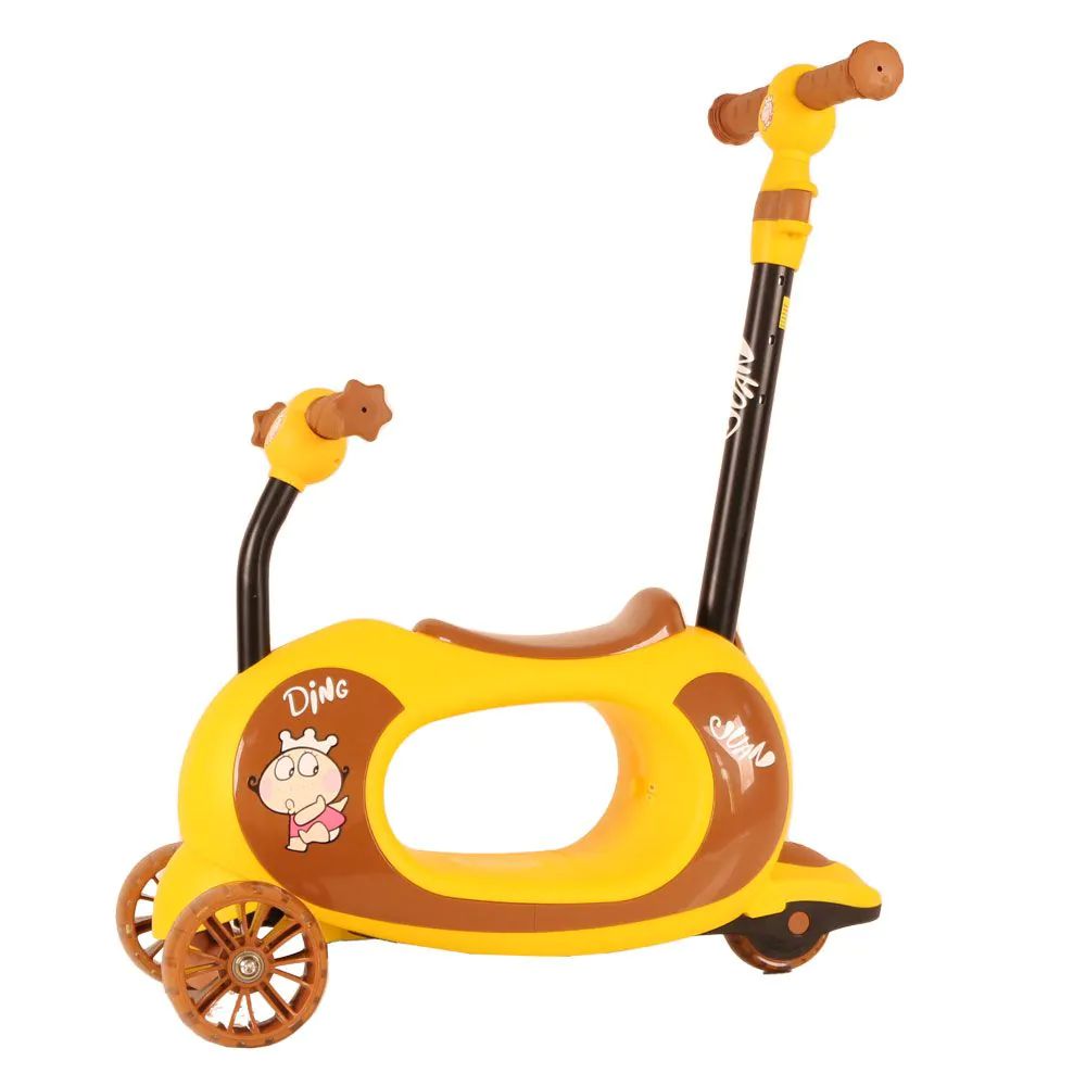 Trotineta multifunctionala unisex 4 in 1 Ocie Juan Galben - poza 1