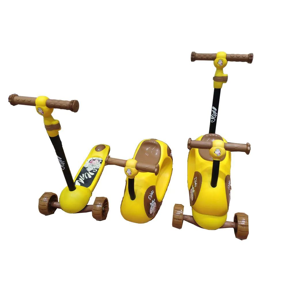 Trotineta multifunctionala unisex 4 in 1 Ocie Juan Galben - poza 2