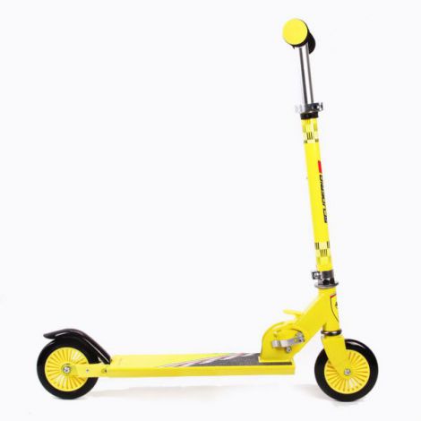 Trotineta pliabila ferrari pentru copii cu roti 120 mm, galbena - poza 3