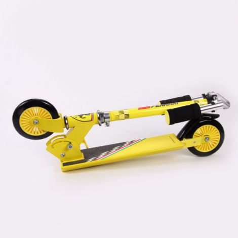 Trotineta pliabila ferrari pentru copii cu roti 120 mm, galbena - poza 4