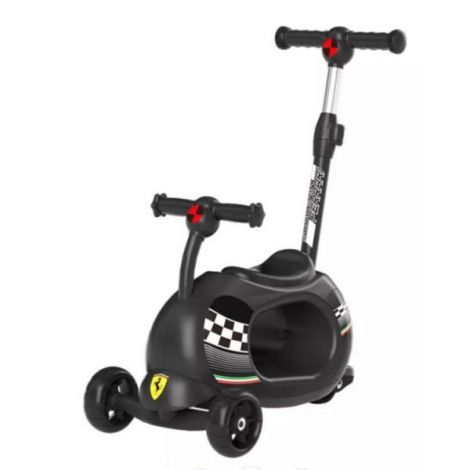 Trotineta pliabila multifonctionala ferrari 4 in 1 neagra - poza 1