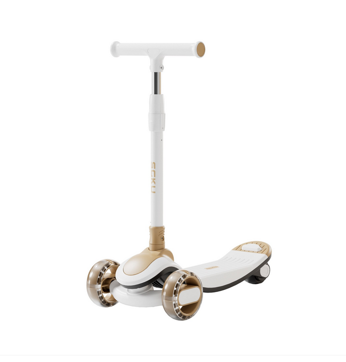 Trotineta premium Scooter alb - trotineta copii cu lumini