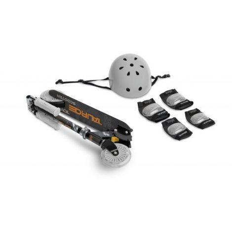 Trotineta scooter cu casca, cotiere si genunchiere Toyz TAURO Negru - poza 2