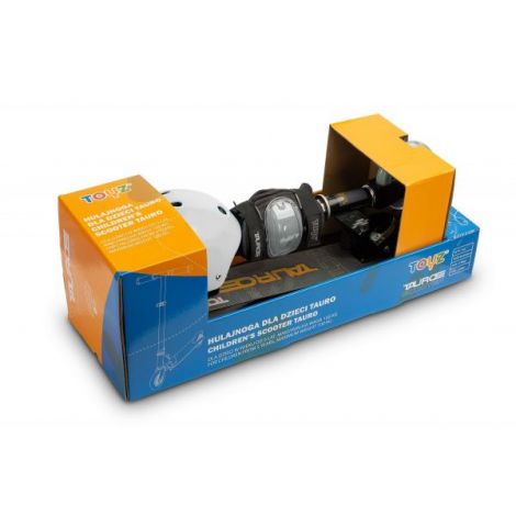 Trotineta scooter cu casca, cotiere si genunchiere Toyz TAURO Negru - poza 3