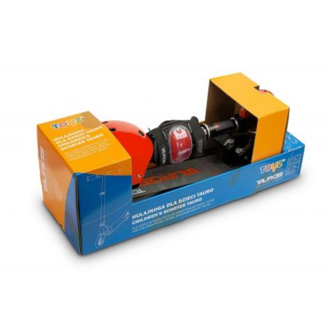 Trotineta scooter cu casca, cotiere si genunchiere Toyz TAURO Rosie - poza 2