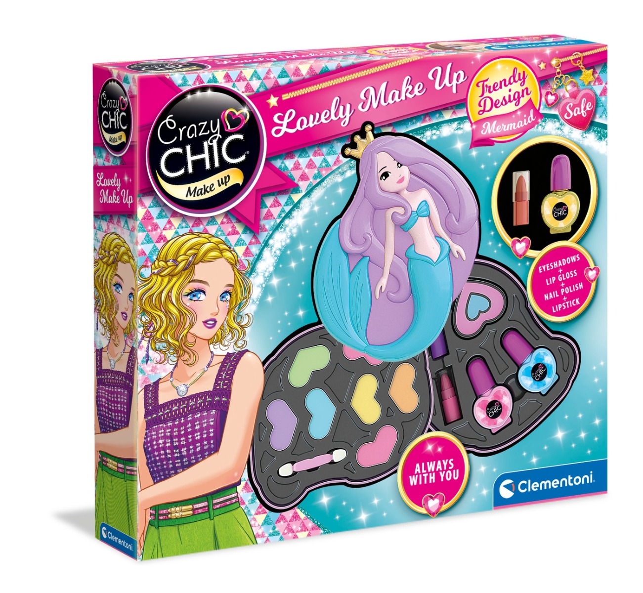 Trusa machiaj pentru copii Sirena Clementoni Crazy Chic Lovely Make Up - poza 2