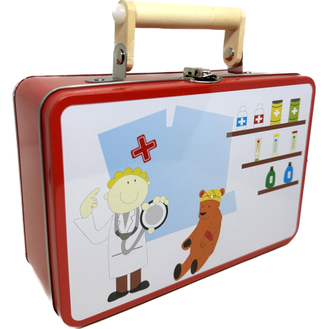 Trusa Medicală pentru Jocuri de Rol doctor, din lemn, 12 piese - poza 1