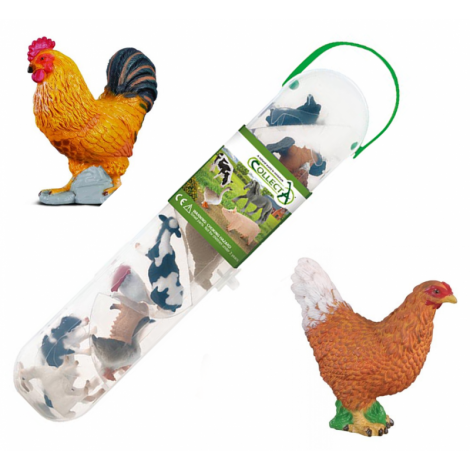 Tub cu 12 mini figurine Animale de la ferma Collecta - poza 2