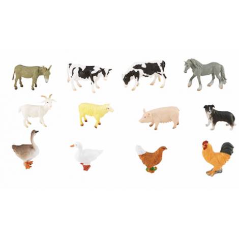 Tub cu 12 mini figurine Animale de la ferma Collecta - poza 4