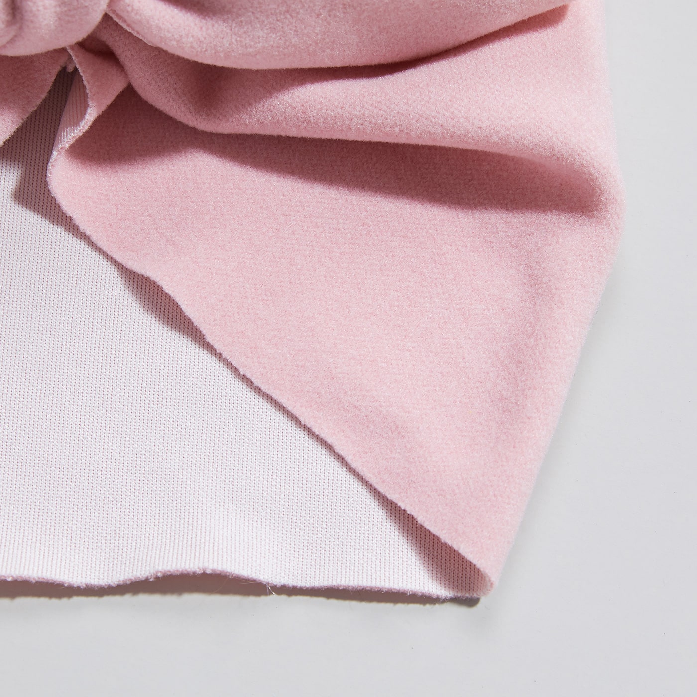 Turban Catifea Cu Fundita Roz - 0-3 ani - poza 2