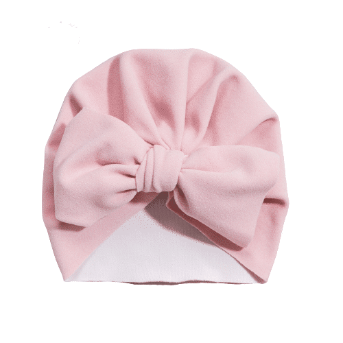 Turban Catifea Cu Fundita Roz - 0-3 ani - poza 5