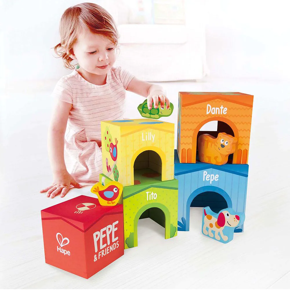 Turn de constructie cu animale Hape Friendship - poza 2