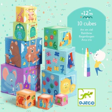 Turn de construit Curcubeu, Djeco - poza 3