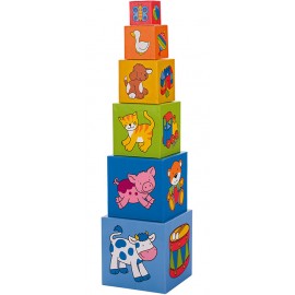 Turnulet din cuburi - 6 piese - poza 1
