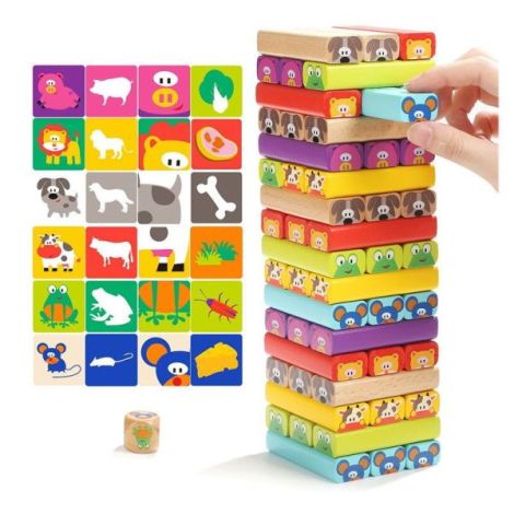 Turnuletul din lemn cu Animale 4 in 1 - poza 4