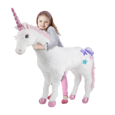 Unicorn gigant din plus, 114 cm, Melissa&Doug 8801 - poza 1