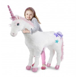 Unicorn gigant din plus, 114 cm, Melissa&Doug 8801 - poza 3