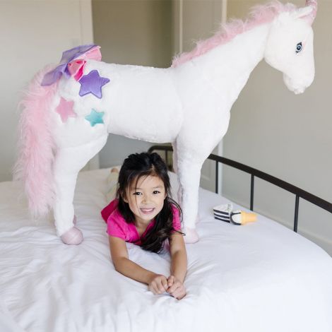 Unicorn gigant din plus, 114 cm, Melissa&Doug 8801 - poza 5