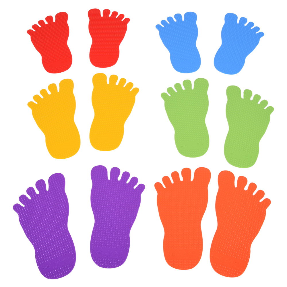 Urme de picioare, set 12 bucati, Edx Education multicolor