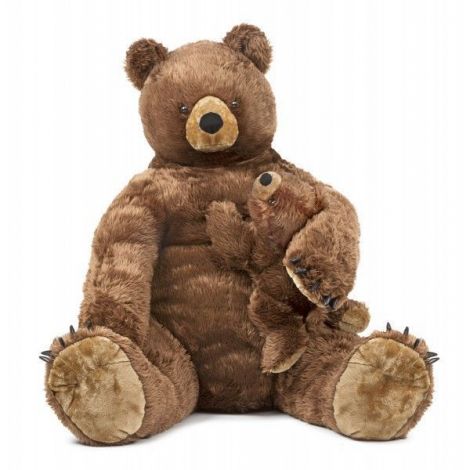 Urs brun cu pui din plus Melissa and Doug - poza 2