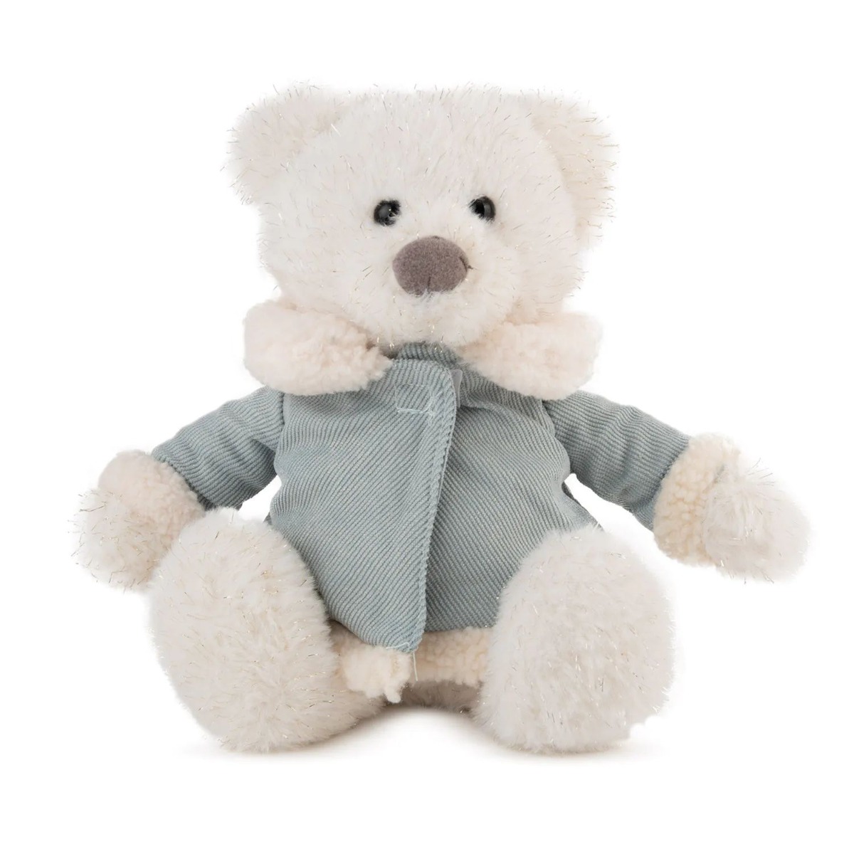 Ursulet de plus cu jacheta albastra Amek 22 cm