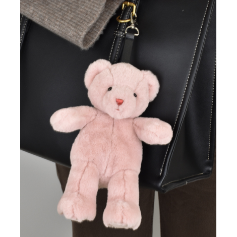 Ursulet din plus - breloc adorabil, 20 cm, Roz pudra - poza 2