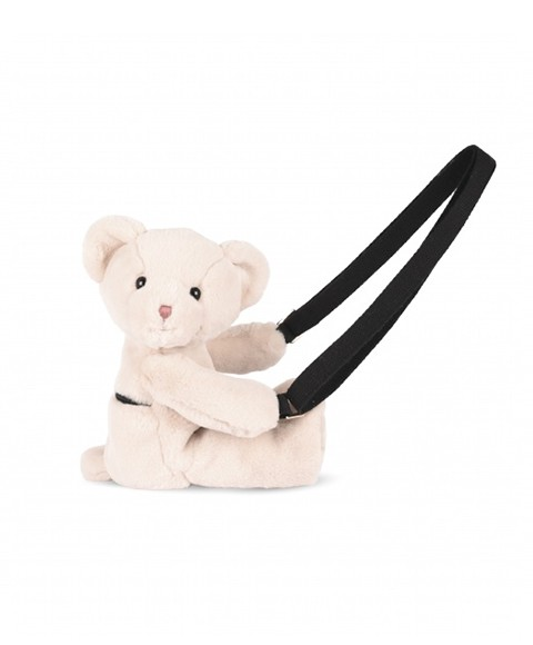 Ursulet din plus - geanta crossbody adorabila, 30 cm, Crem