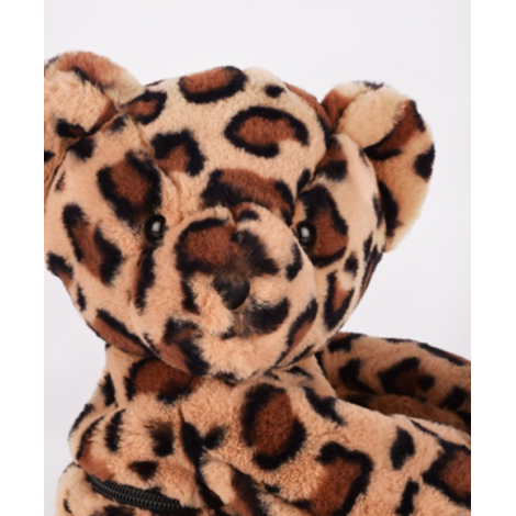 Ursulet din plus - geanta crossbody adorabila, 30 cm, imprimeu leopard - poza 4
