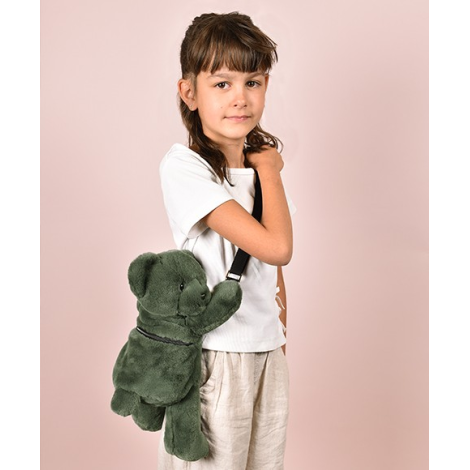 Ursulet din plus - geanta crossbody adorabila, 30 cm, Kaki - poza 2