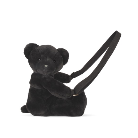 Ursulet din plus - geanta crossbody adorabila, 30 cm, Negru - poza 1