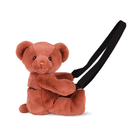 Ursulet din plus - geanta crossbody adorabila, 30 cm, Teracota - poza 1