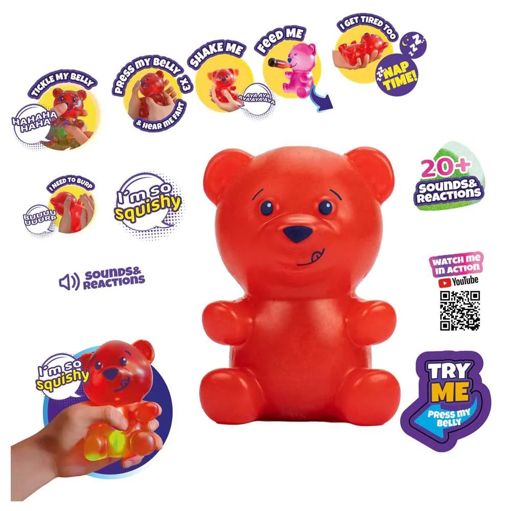 Ursulet interactiv Gummymals Rosu 12 cm - poza 5