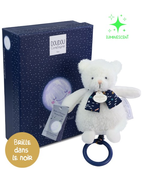 Ursulet muzical Doudou CLAIR DE LUNE, 17 cm