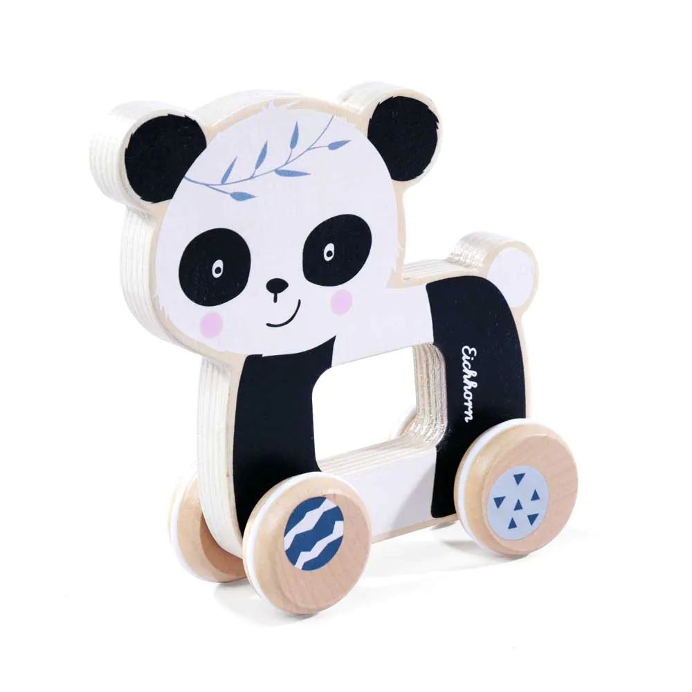 Ursulet panda cu roti din lemn Eichhorn Panda - poza 1