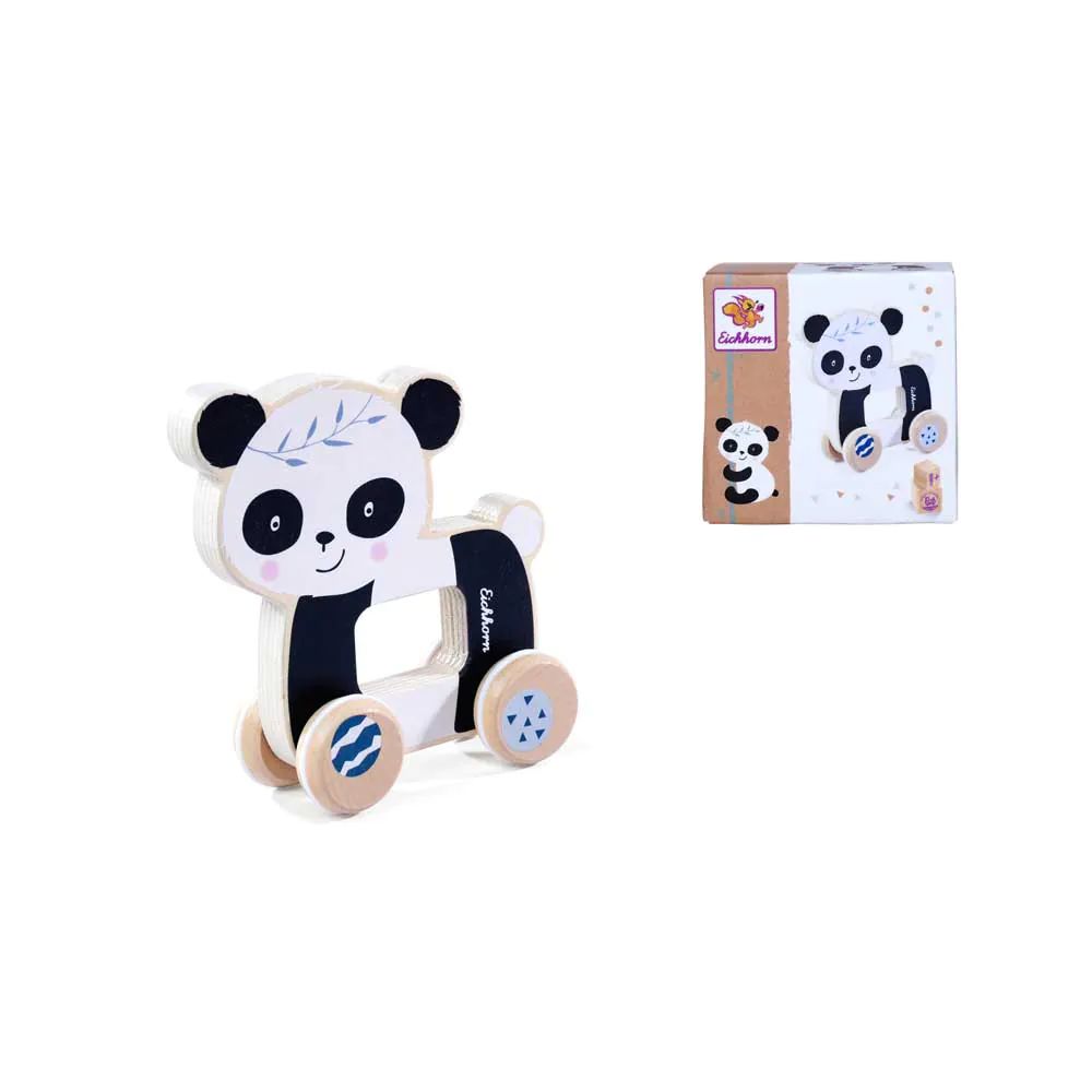 Ursulet panda cu roti din lemn Eichhorn Panda - poza 2