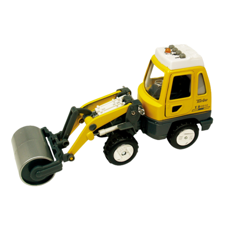 Utilaj de constructii de jucarie cu sunete si lumini, 16-18 cm, cilindru compactor - poza 1