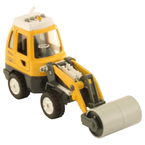 Utilaj de constructii de jucarie cu sunete si lumini, 16-18 cm, cilindru compactor - poza 2
